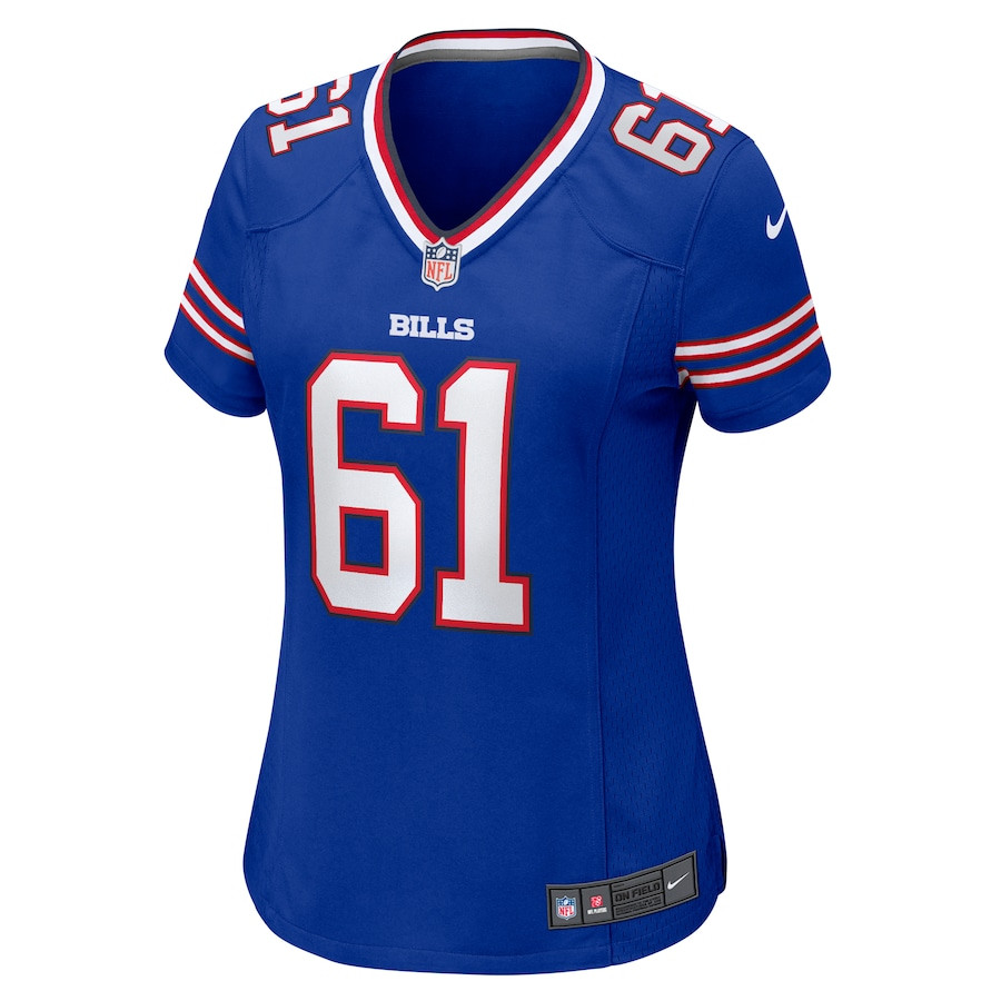 Gunner Britton 61 Buffalo Bills Women's Game Jersey - Royal JS8803 nicesnker - Image 2
