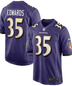 Gus Edwards 35 Baltimore Ravens Men Game Jersey - Purple JS8180 nicesnker