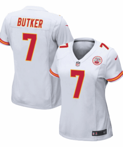 Harrison Butker 7 Kansas City Chiefs Game Women Jersey - White JS7802 nicesnker