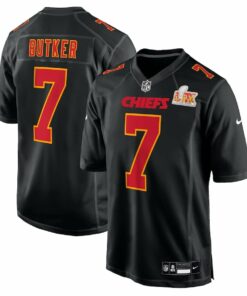 Harrison Butker 7 Kansas City Chiefs Super Bowl LIX Fashion Game Jersey - Carbon Black JS3634 nicesnker