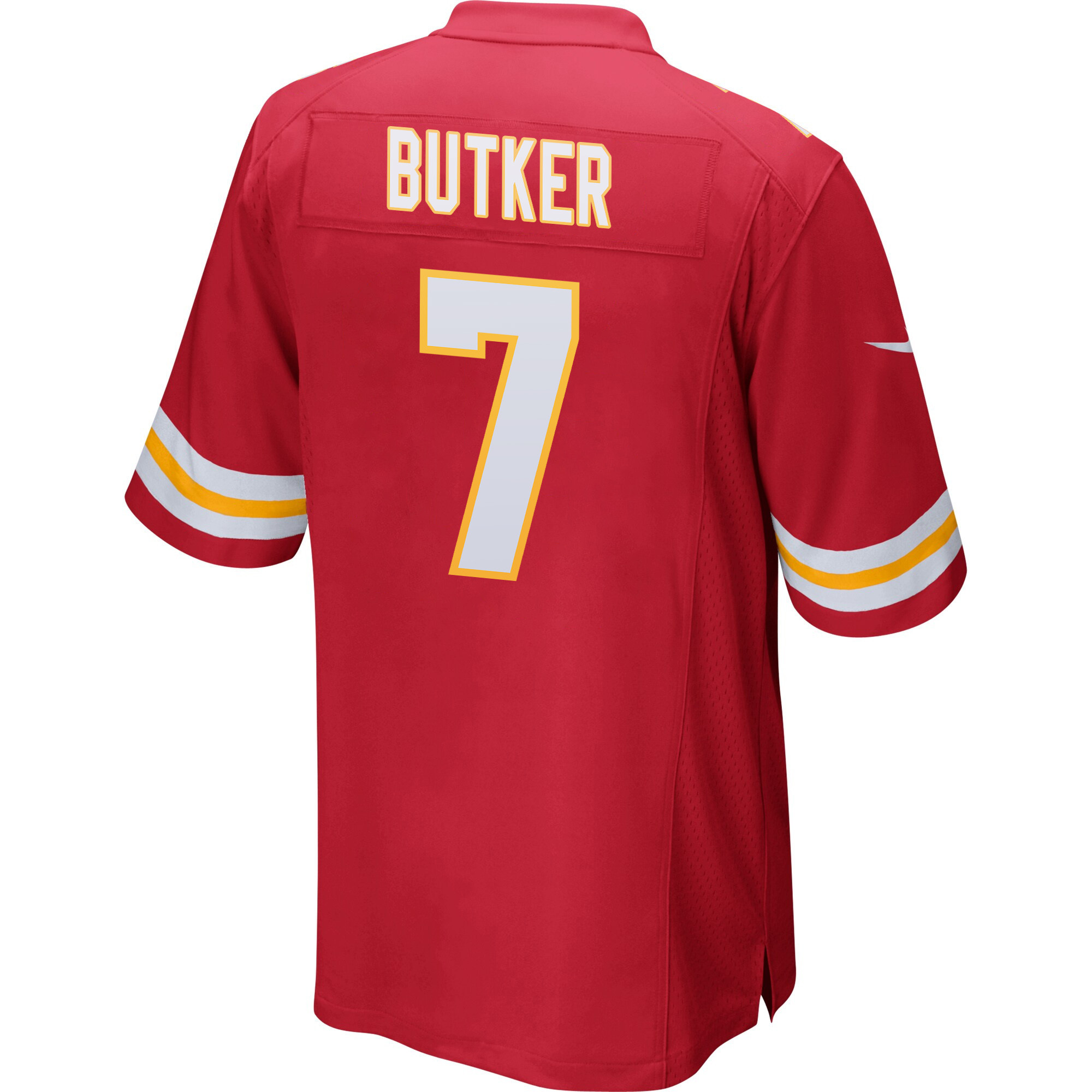 Harrison Butker 7 Kansas City Chiefs Super Bowl LVIII Patch Game Men Jersey - Red JS5255 nicesnker - Image 3