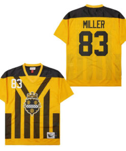 Heath Miller 83 Pittsburgh Steelers Retro Throwback Legacy Men Jersey - Black/Yellow JS7606 nicesnker