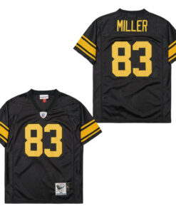 Heath Miller 83 Pittsburgh Steelers Retro Throwback Men Jersey - Black JS4084 nicesnker