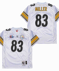 Heath Miller 83 Pittsburgh Steelers Super Bowl XL Retro Throwback Men Jersey - White JS8196 nicesnker