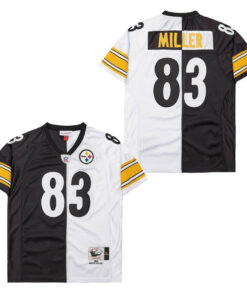 Heath Miller 83 Pittsburgh Steelers Two-Toned Retro Throwback Men Jersey - Black/White JS3224 nicesnker