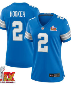 Hendon Hooker #2 Detroit Lions Super Bowl LIX Women's Jersey - Blue JS4943 nicesnker