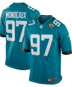 Henry Mondeaux 97 Jacksonville Jaguars Game Men Jersey - Teal JS5027 nicesnker