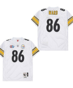 Hines Ward 86 Pittsburgh Steelers Super Bowl XL Retro Throwback Men Jersey - White JS8179 nicesnker