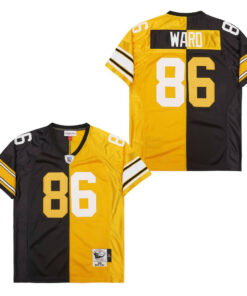Hines Ward 86 Pittsburgh Steelers Two-Toned Retro Throwback Men Jersey - Black/Yellow JS5413 nicesnker