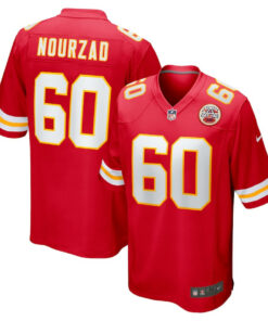 Hunter Nourzad 60 Kansas City Chiefs Game Men Jersey - Red JS9507 nicesnker