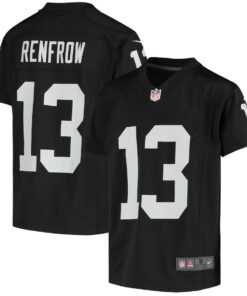 Hunter Renfrow 13 Las Vegas Raiders YOUTH Game Jersey - Black JS4580 nicesnker