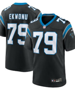 Ikem Ekwonu 79 Carolina Panthers Game Men Jersey - Black JS9028 nicesnker
