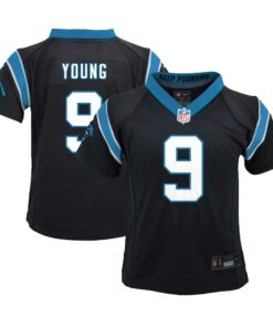 Infant Carolina Panthers Bryce Young Black Player Game Jersey JS8294 nicesnker