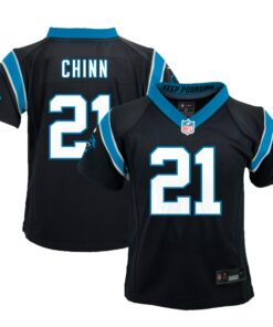 Infant Carolina Panthers Jeremy Chinn Black Game Jersey JS7037 nicesnker
