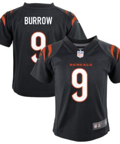 Infant Cincinnati Bengals Joe Burrow Black Game Jersey JS4462 nicesnker