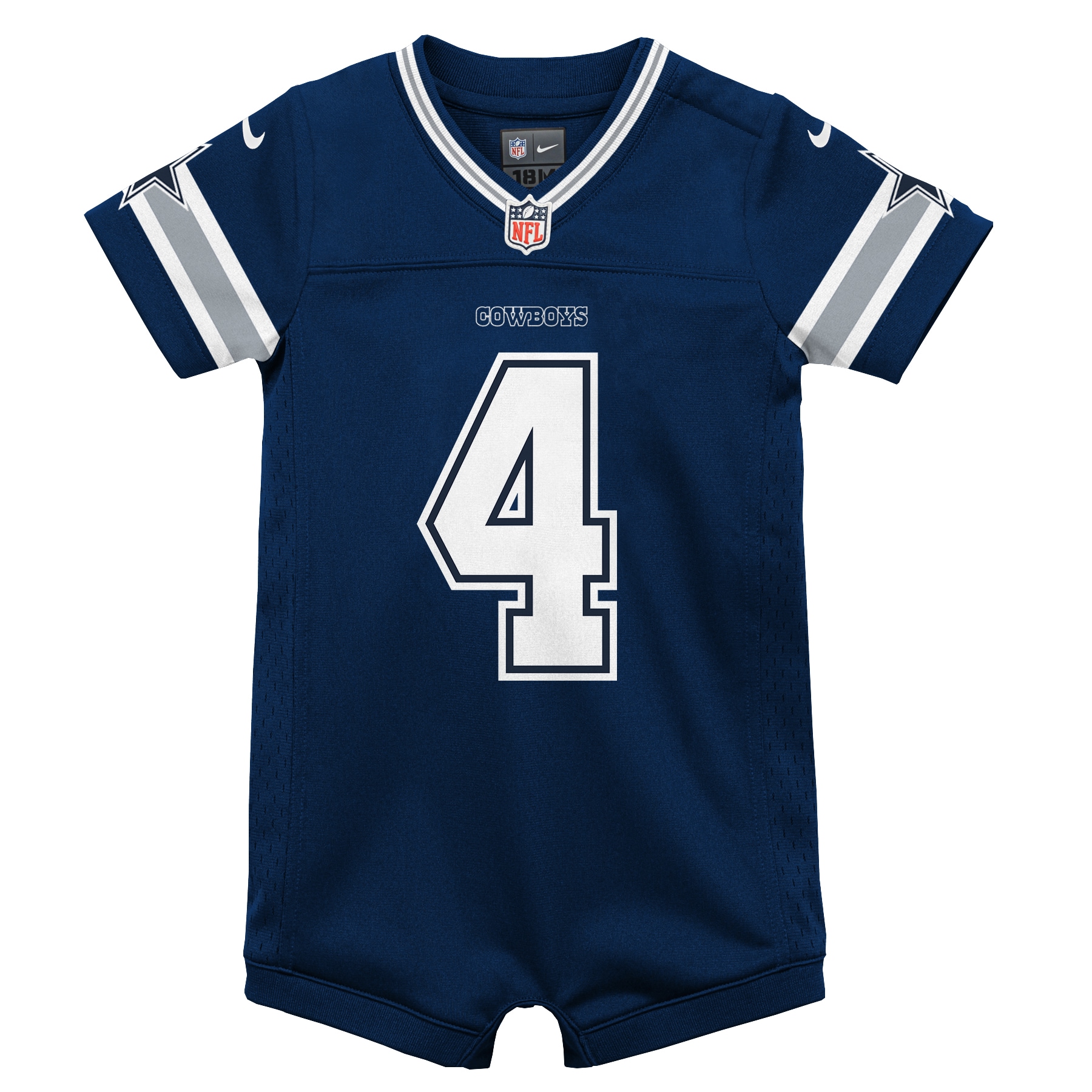 Infant Dallas Cowboys Dak Prescott Navy Game Jersey Romper JS6102 nicesnker - Image 2