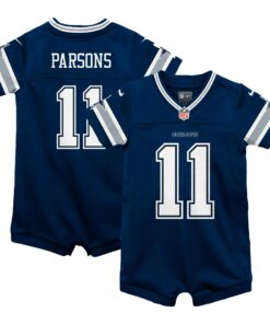 Infant Dallas Cowboys Micah Parsons Navy Game Romper Jersey JS1896 nicesnker
