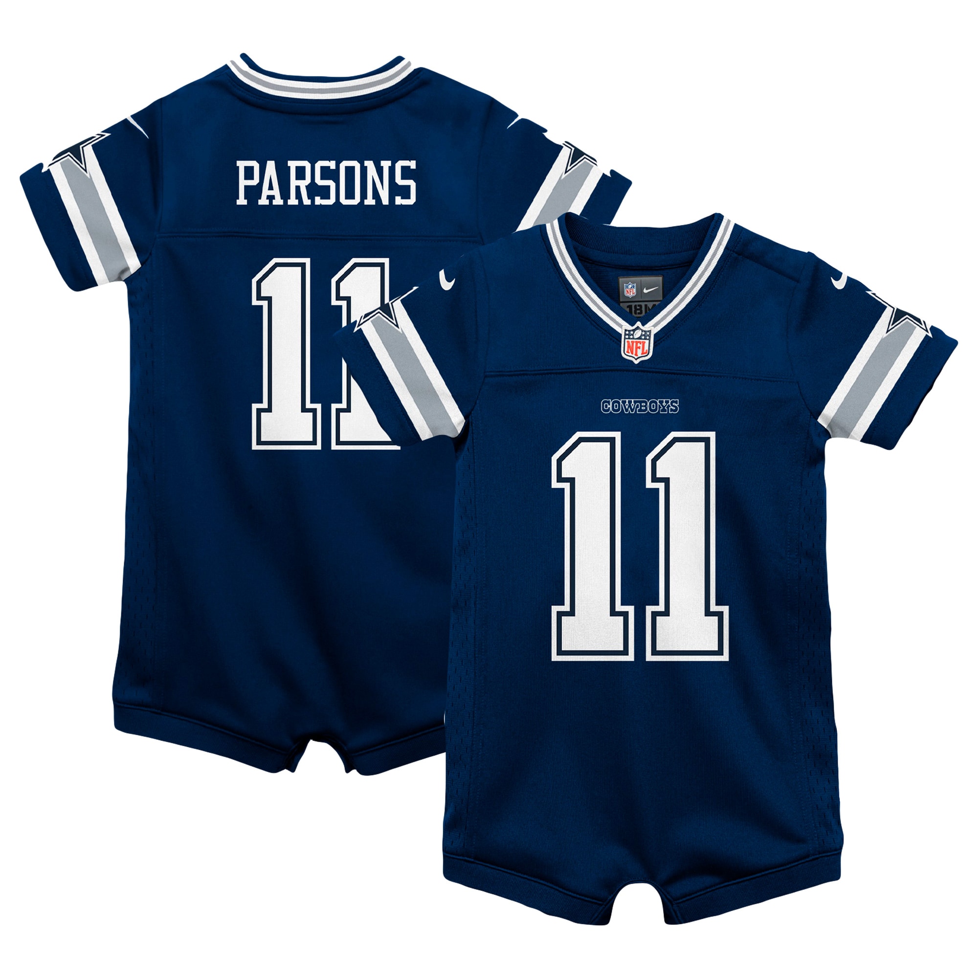 Infant Dallas Cowboys Micah Parsons Navy Game Romper Jersey JS1896 nicesnker
