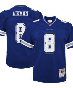 Infant Dallas Cowboys Troy Aikman Mitchell & Ness Navy 1996 Retired Legacy Jersey JS7959 nicesnker