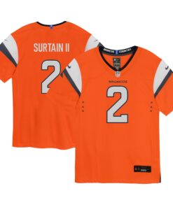 Infant Denver Broncos Patrick Surtain II Orange Mile High Collection Game Jersey JS8068 nicesnker