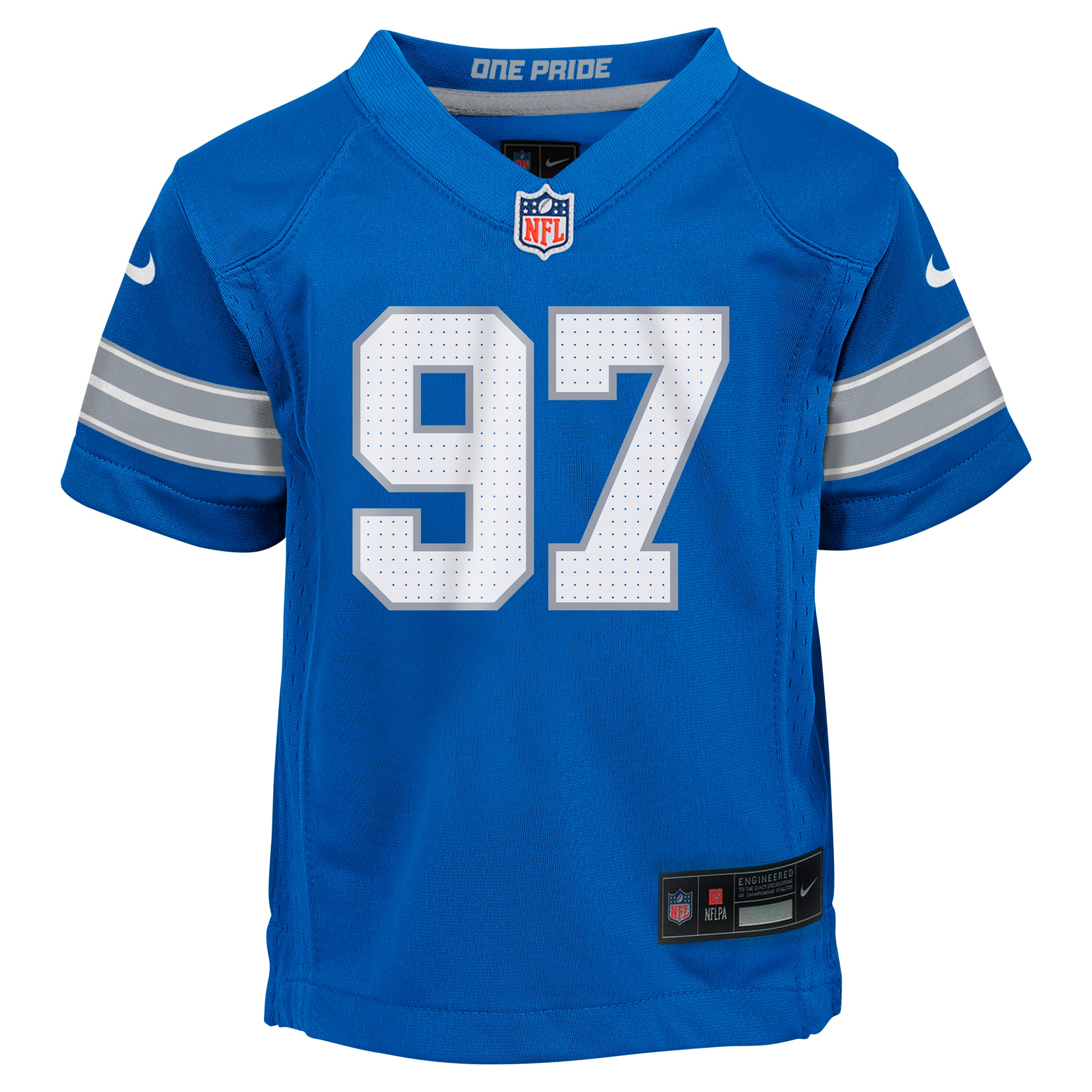 Infant Detroit Lions Aidan Hutchinson Blue Team Player Game Jersey JS4699 nicesnker - Image 2