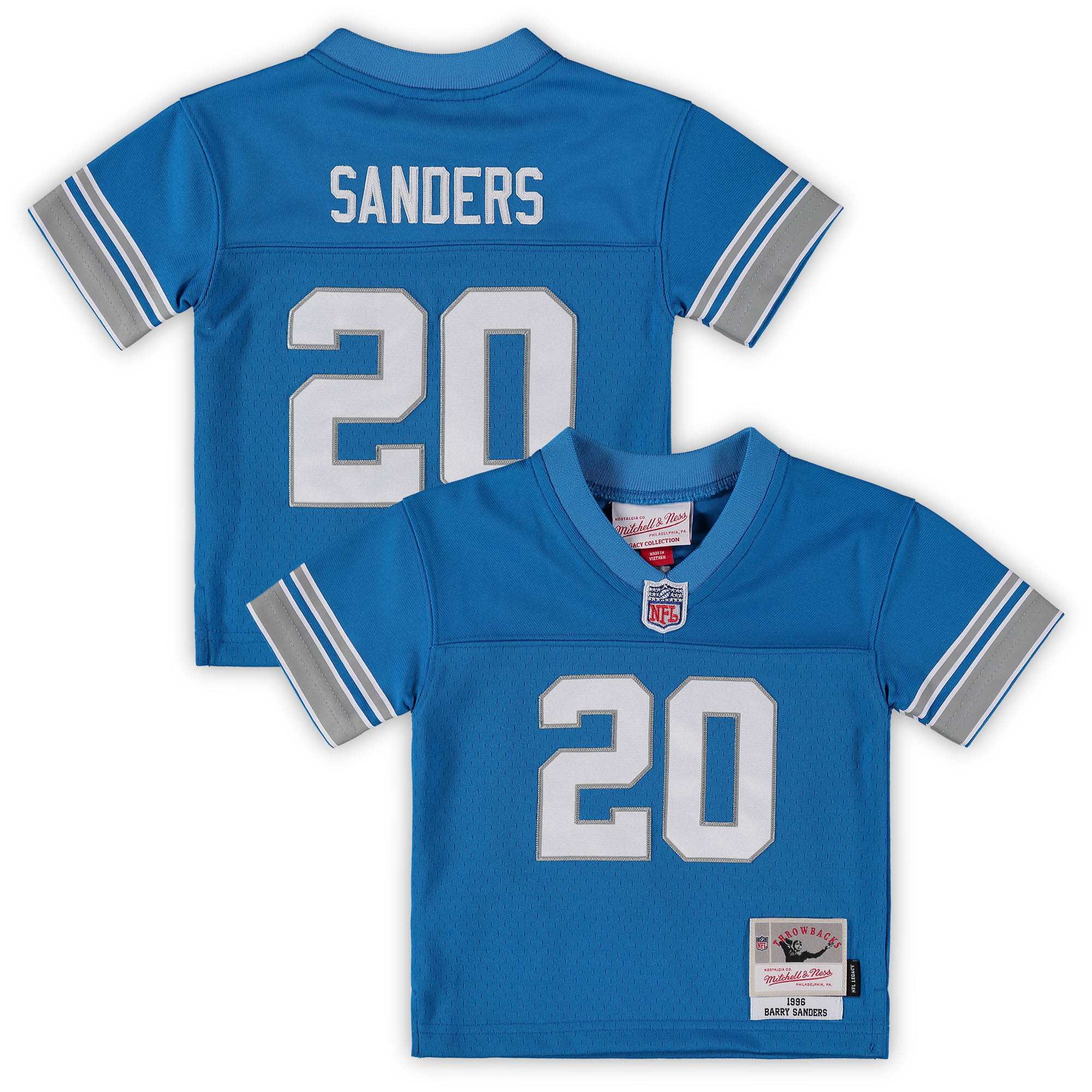 Infant Detroit Lions Barry Sanders Mitchell & Ness Blue 1996 Retired Legacy Jersey JS5001 nicesnker