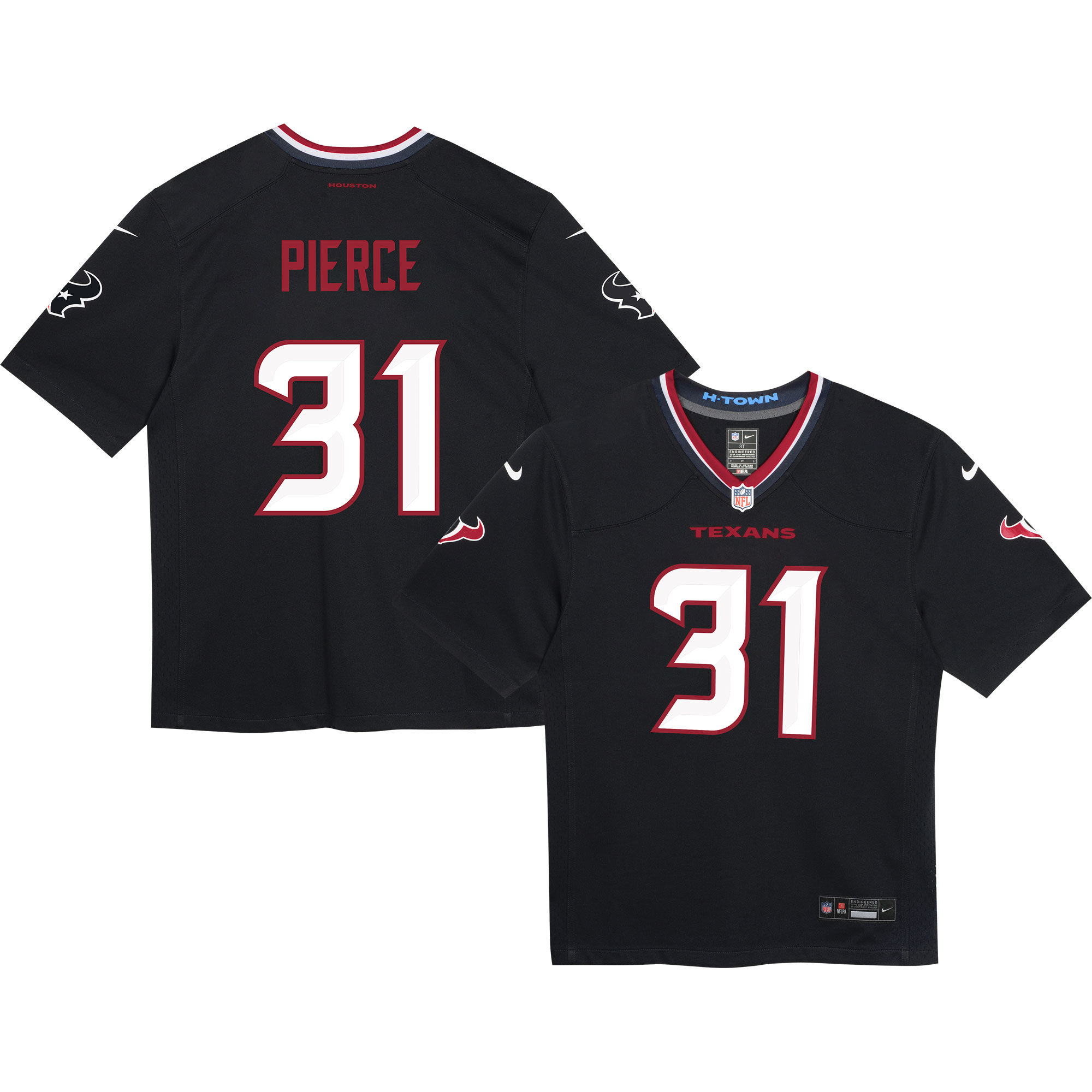 Infant Houston Texans Dameon Pierce Navy Game Jersey JS6388 nicesnker