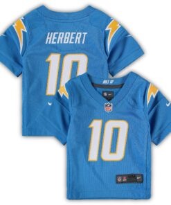 Infant Los Angeles Chargers Justin Herbert Powder Blue Game Jersey JS9537 nicesnker