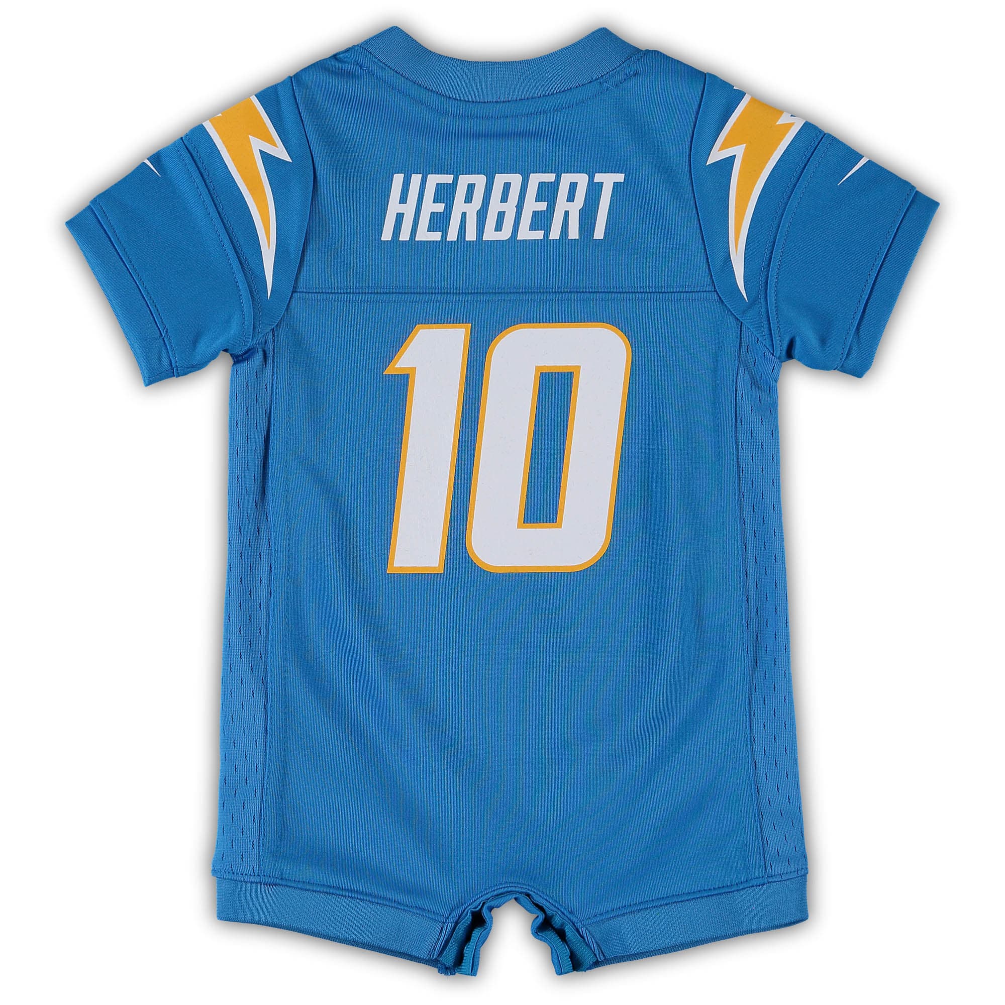 Infant Los Angeles Chargers Justin Herbert Powder Blue Game Romper Jersey JS7161 nicesnker - Image 3