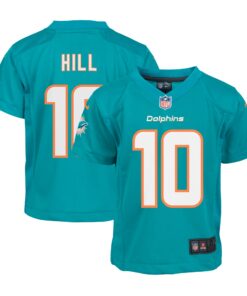 Infant Miami Dolphins Tyreek Hill Aqua Player Game Jersey JS5822 nicesnker