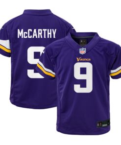 Infant Minnesota Vikings J.J. McCarthy Purple Team Player Game Jersey JS4667 nicesnker