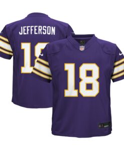 Infant Minnesota Vikings Justin Jefferson Purple Alternate Game Jersey JS3931 nicesnker