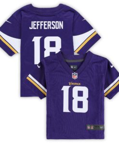 Infant Minnesota Vikings Justin Jefferson Purple Player Game Jersey JS4170 nicesnker
