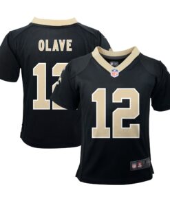 Infant New Orleans Saints Chris Olave Black Team Player Game Jersey JS6376 nicesnker