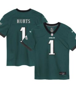 Infant Philadelphia Eagles Jalen Hurts Midnight Green Game Jersey JS8545 nicesnker