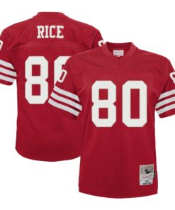 Infant San Francisco 49ers Jerry Rice Mitchell & Ness Scarlet 1990 Retired Legacy Jersey JS7312 nicesnker