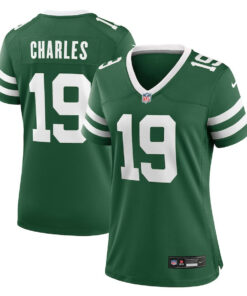Irvin Charles 19 New York Jets Women's Team Game Jersey - Legacy Green JS6936 nicesnker