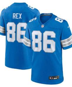 Isaac Rex 86 Detroit Lions Game Men Jersey - Blue JS7081 nicesnker