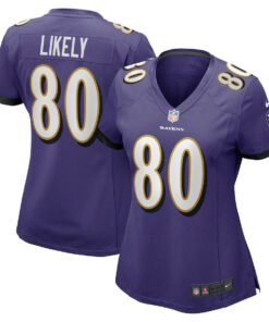 Isaiah Likely 80 Baltimore Ravens Women's Game Jersey - Purple JS7261 nicesnker