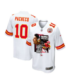 Isiah Pacheco 10 Kansas City Chiefs Pachinko Machine Game YOUTH Jersey - White JS8814 nicesnker