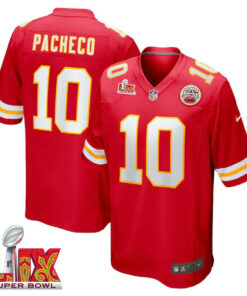 Isiah Pacheco #10 Kansas City Chiefs Super Bowl LIX Jersey - Men's - Red JS9843 nicesnker