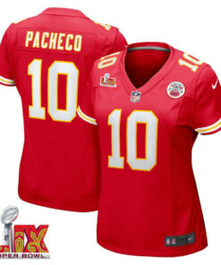 Isiah Pacheco #10 Kansas City Chiefs Super Bowl LIX Women's Jersey - Red JS6105 nicesnker