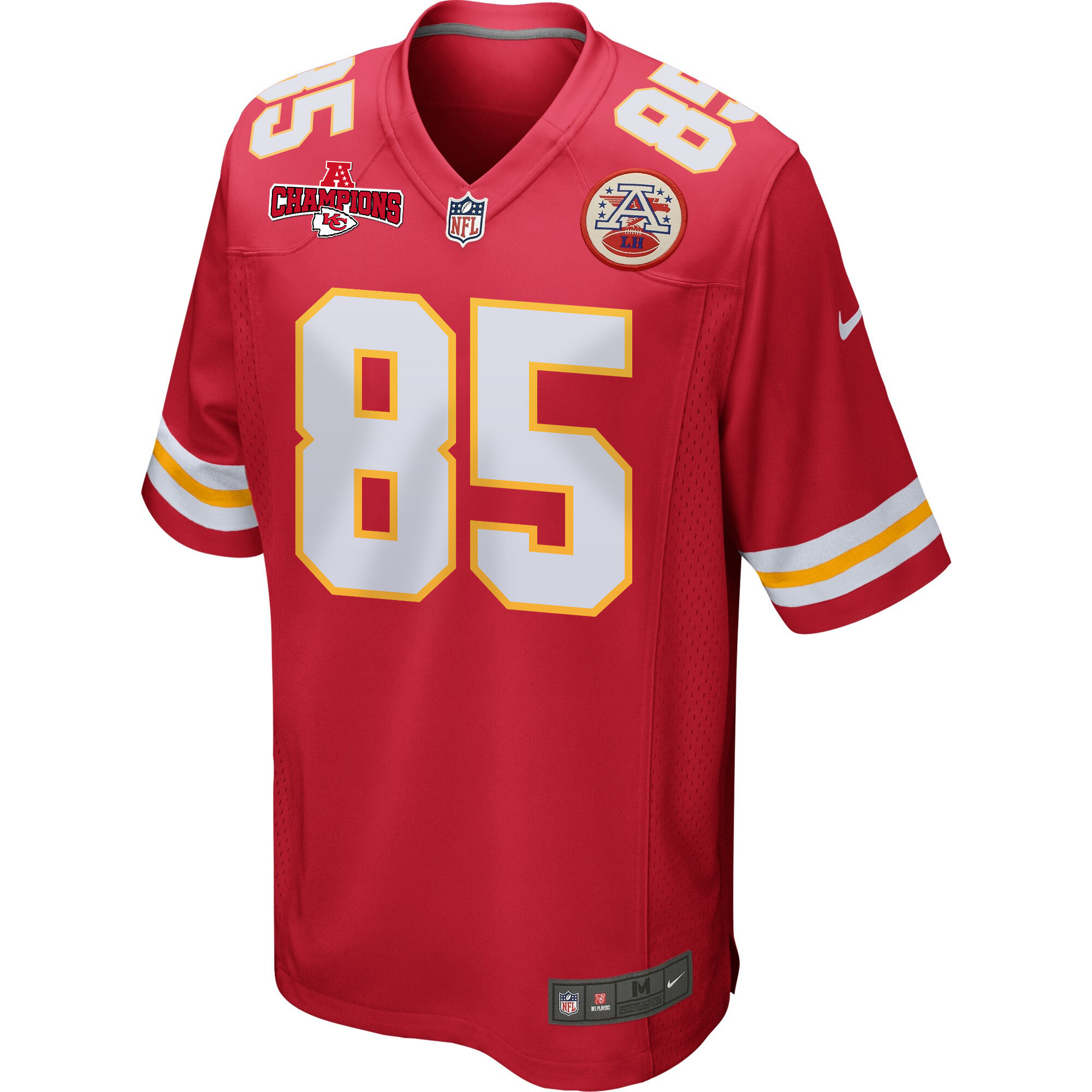 Izaiah Gathings 85 Kansas City Chiefs AFC Champions Patch Game Men Jersey - Red JS1834 nicesnker - Image 2