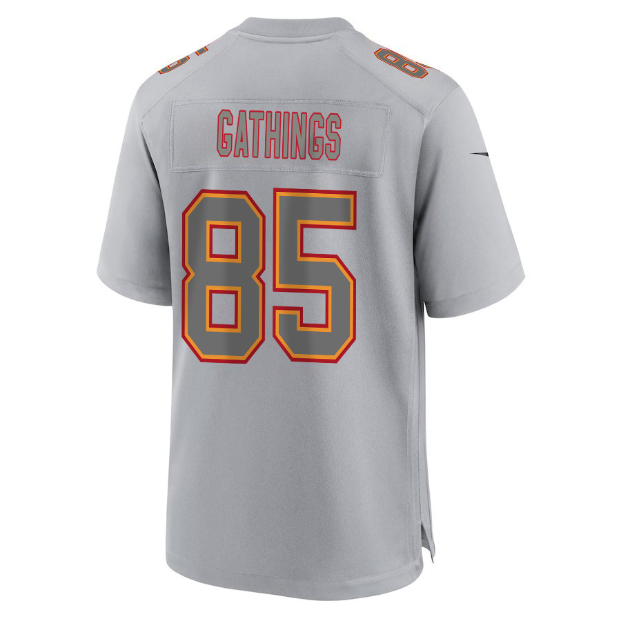 Izaiah Gathings 85 Kansas City Chiefs Super Bowl LVIII Champions 4 Stars Patch Atmosphere Fashion Game Men Jersey - Gray JS8500 nicesnker - Image 3