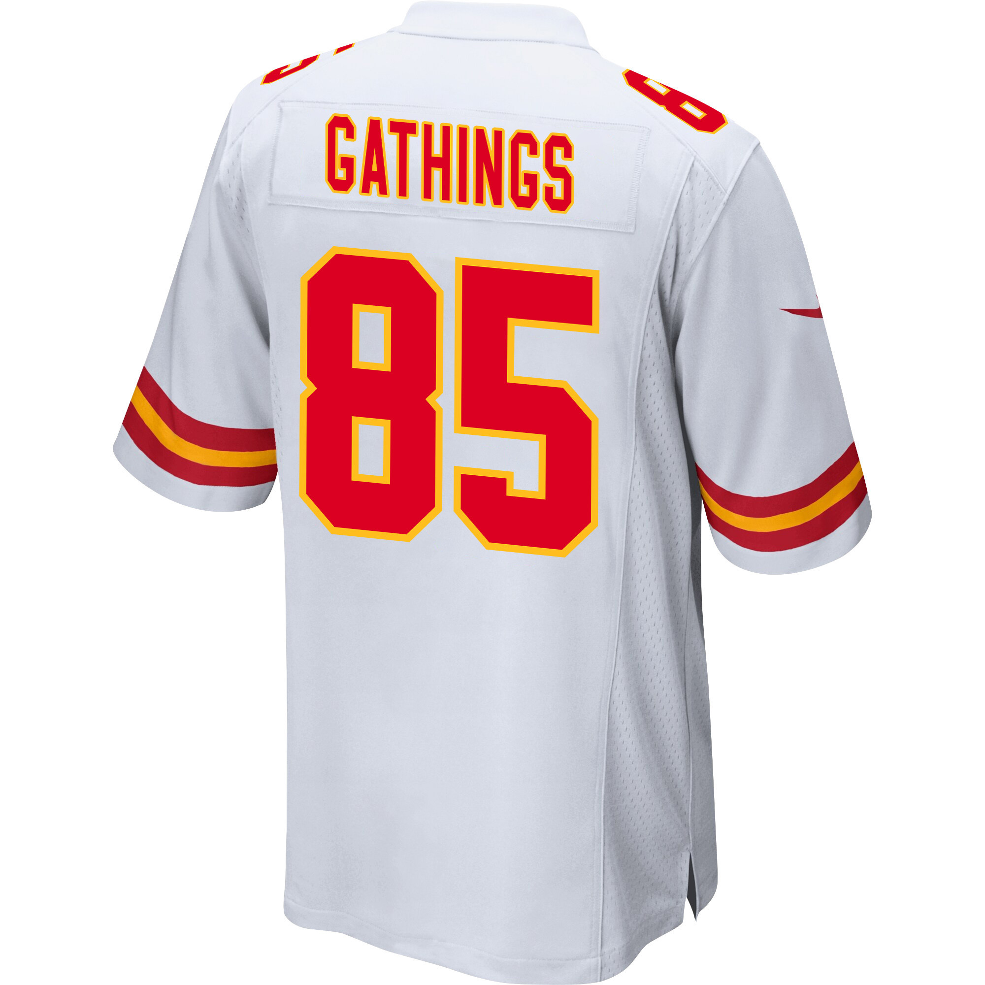 Izaiah Gathings 85 Kansas City Chiefs Super Bowl LVIII Champions 4 Stars Patch Game Men Jersey - White JS7137 nicesnker - Image 3