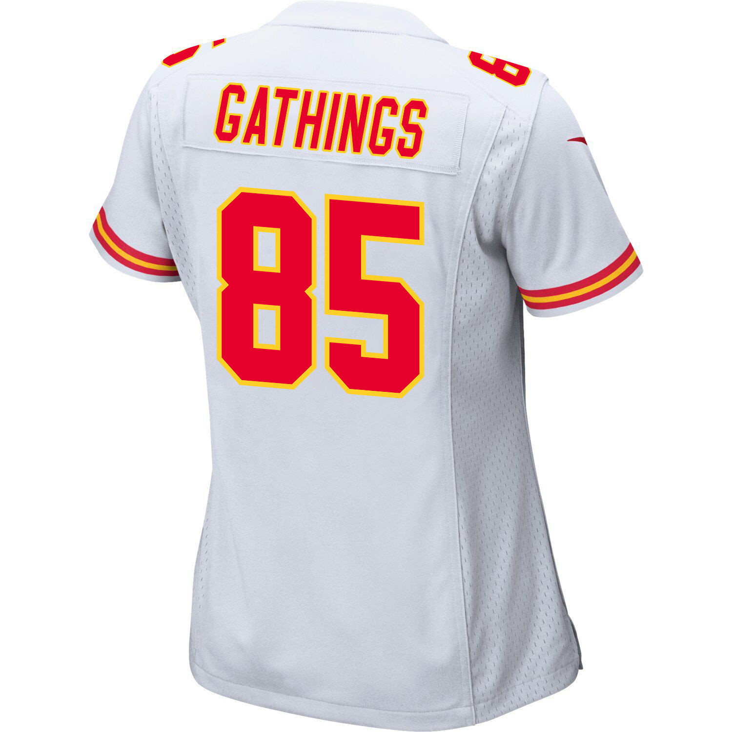 Izaiah Gathings 85 Kansas City Chiefs Super Bowl LVIII Champions 4 Stars Patch Game Women Jersey - White JS5050 nicesnker - Image 3