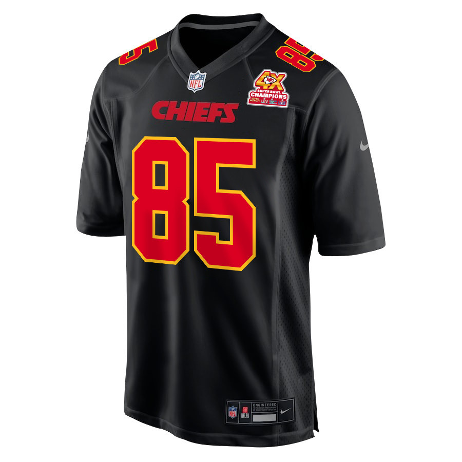 Izaiah Gathings 85 Kansas City Chiefs Super Bowl LVIII Champions 4X Fashion Game Men Jersey - Carbon Black JS4553 nicesnker - Image 2