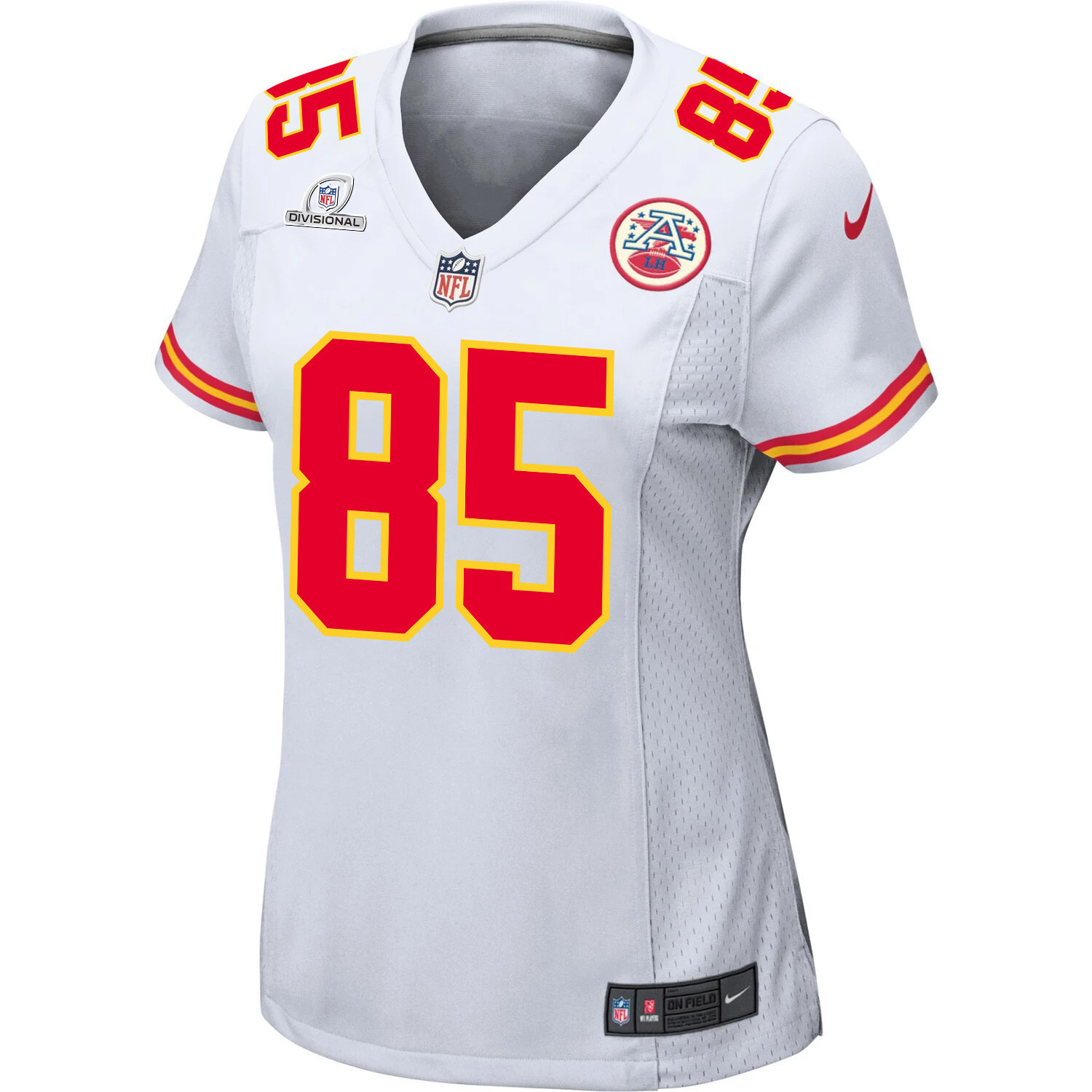 Izaiah Gathings 85 Kansas City Chiefs Super Bowl LVIII Patch Game Women Jersey - White JS8765 nicesnker - Image 2