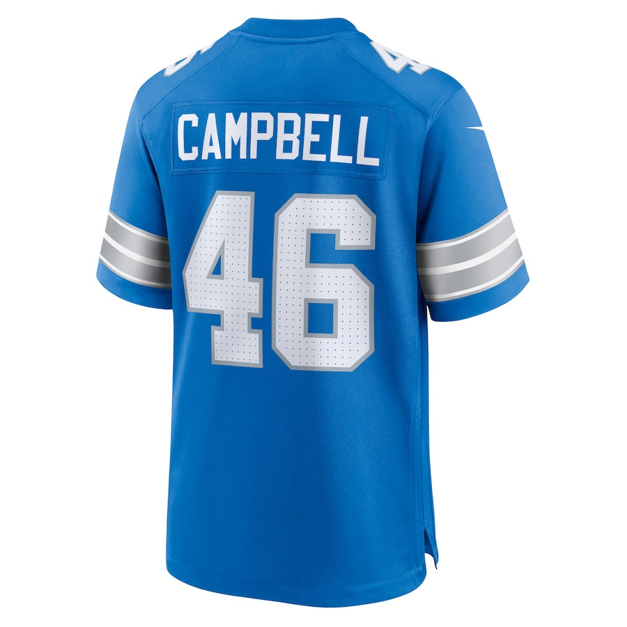 Jack Campbell 46 Detroit Lions Game Men Jersey - Blue JS3814 nicesnker - Image 3