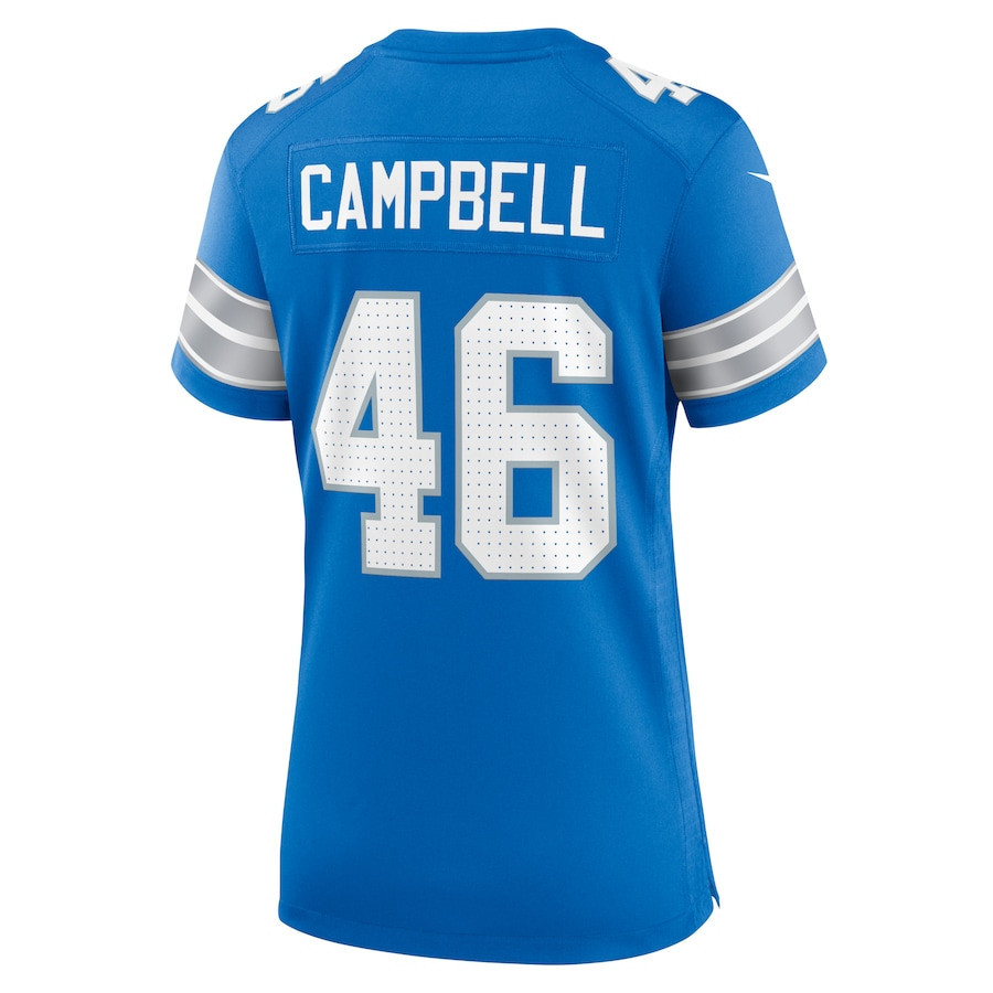 Jack Campbell #46 Detroit Lions Super Bowl LIX Women's Jersey - Blue JS4114 nicesnker - Image 3